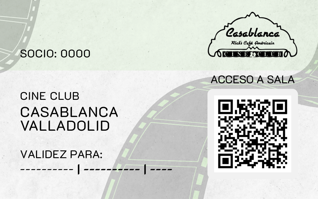 Carné de socio del Cine Club Casablanca Valladolid