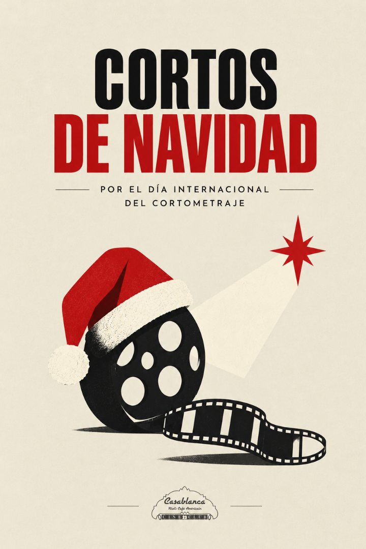 Cartel de la Sesión de cortos de Navidad por el Día Internacional del Cortometraje